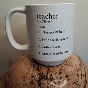 Teacher Definiton Mug White Ceramic By Indigo
